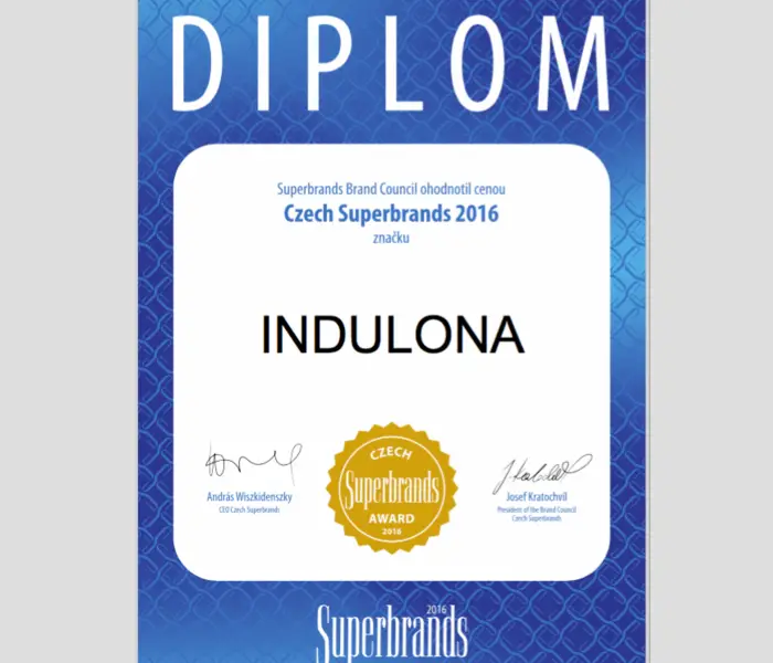 Ocenenie Superbrands 2016 pre značku Indulona!
